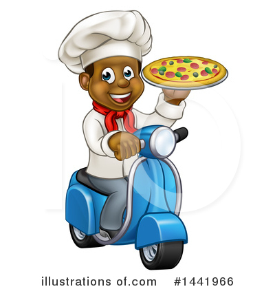 Pizza Delivery Clipart #1441966 by AtStockIllustration