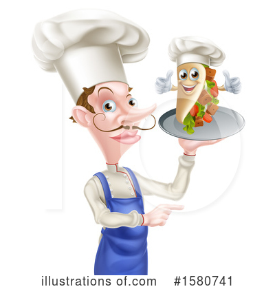 Souvlaki Kebab Clipart #1580741 by AtStockIllustration