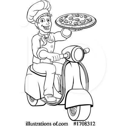 Pizza Delivery Clipart #1708312 by AtStockIllustration