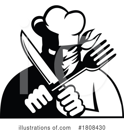 Royalty-Free (RF) Chef Clipart Illustration by patrimonio - Stock Sample #1808430