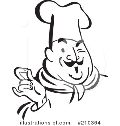 Royalty-Free (RF) Chef Clipart Illustration by BestVector - Stock Sample #210364