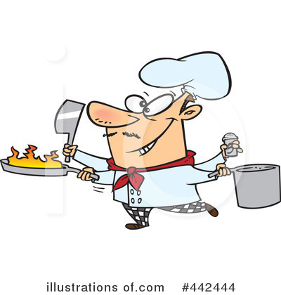 Royalty-Free (RF) Chef Clipart Illustration by toonaday - Stock Sample #442444