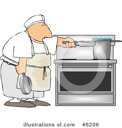 Royalty-Free (RF) Chef Clipart Illustration by djart - Stock Sample #6206