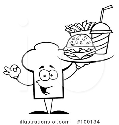 Royalty-Free (RF) Chef Hat Clipart Illustration by Hit Toon - Stock Sample #100134