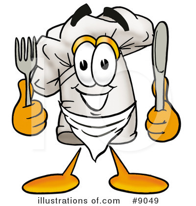 Chefs Hat Character Clipart #9049 by Mascot Junction