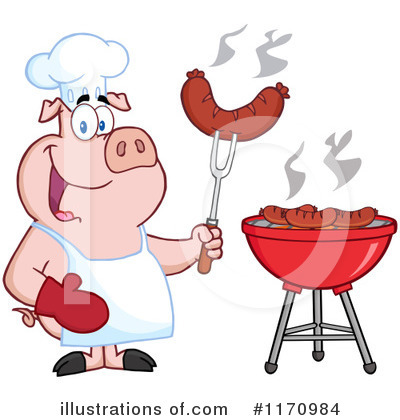 Royalty-Free (RF) Chef Pig Clipart Illustration by Hit Toon - Stock Sample #1170984