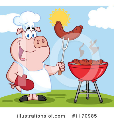 Royalty-Free (RF) Chef Pig Clipart Illustration by Hit Toon - Stock Sample #1170985