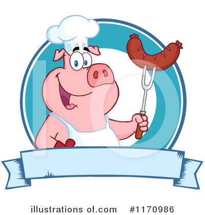 Royalty-Free (RF) Chef Pig Clipart Illustration by Hit Toon - Stock Sample #1170986
