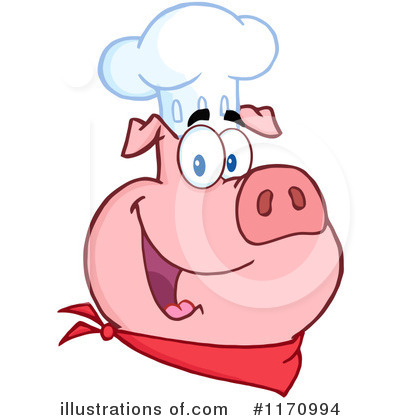 Royalty-Free (RF) Chef Pig Clipart Illustration by Hit Toon - Stock Sample #1170994