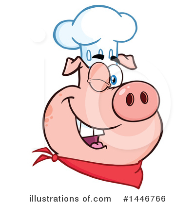 Royalty-Free (RF) Chef Pig Clipart Illustration by Hit Toon - Stock Sample #1446766