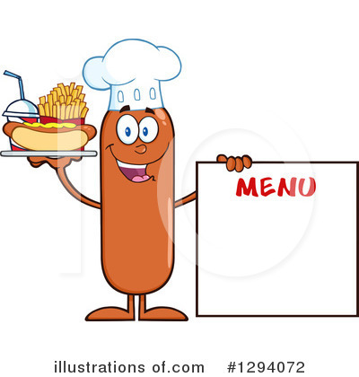 Royalty-Free (RF) Chef Sausage Clipart Illustration by Hit Toon - Stock Sample #1294072