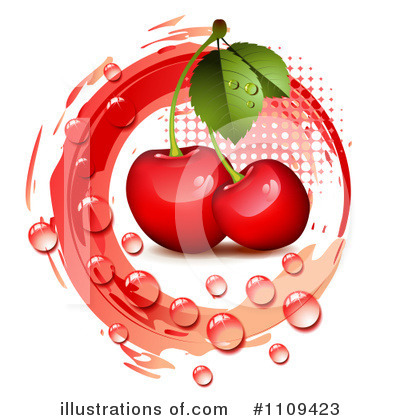 Royalty-Free (RF) Cherries Clipart Illustration by merlinul - Stock Sample #1109423