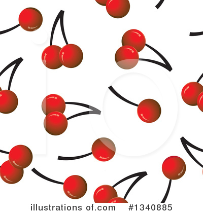 Royalty-Free (RF) Cherries Clipart Illustration by ColorMagic - Stock Sample #1340885