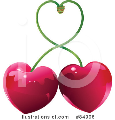 Royalty-Free (RF) Cherries Clipart Illustration by Pushkin - Stock Sample #84996