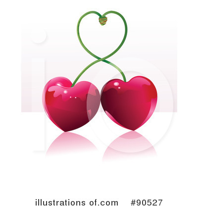 Royalty-Free (RF) Cherries Clipart Illustration by Pushkin - Stock Sample #90527