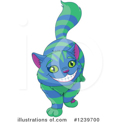 Royalty-Free (RF) Cheshire Cat Clipart Illustration by Pushkin - Stock Sample #1239700