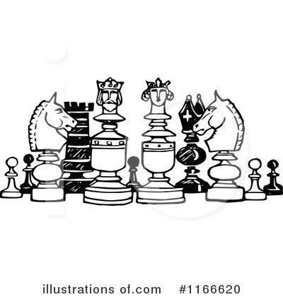 Royalty-Free (RF) Chess Clipart Illustration by Prawny Vintage - Stock Sample #1166620