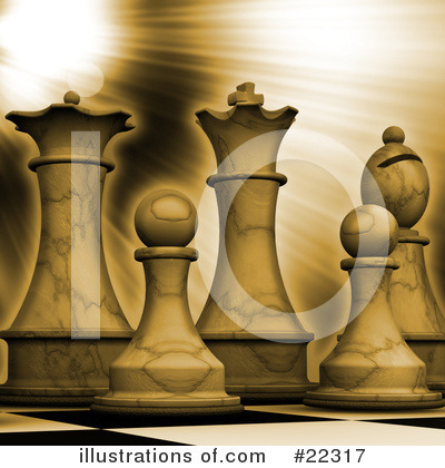 Royalty-Free (RF) Chess Clipart Illustration by KJ Pargeter - Stock Sample #22317