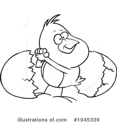Royalty-Free (RF) Chick Clipart Illustration by toonaday - Stock Sample #1045339