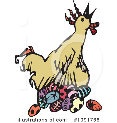 Royalty-Free (RF) Chicken Clipart Illustration by Steve Klinkel - Stock Sample #1091766