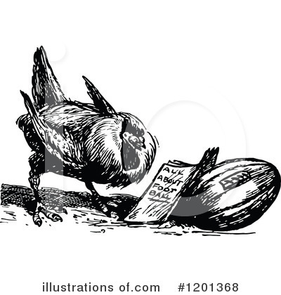 Royalty-Free (RF) Chicken Clipart Illustration by Prawny Vintage - Stock Sample #1201368