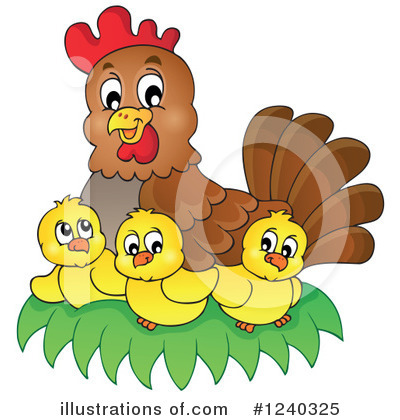 Chickens Clipart #1240325 by visekart