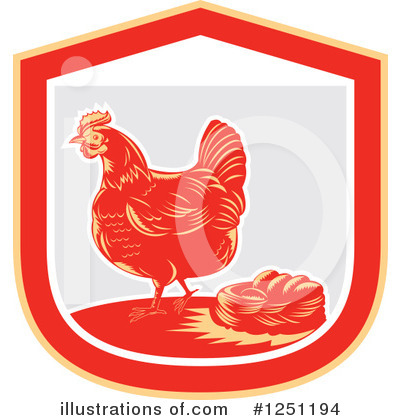 Royalty-Free (RF) Chicken Clipart Illustration by patrimonio - Stock Sample #1251194