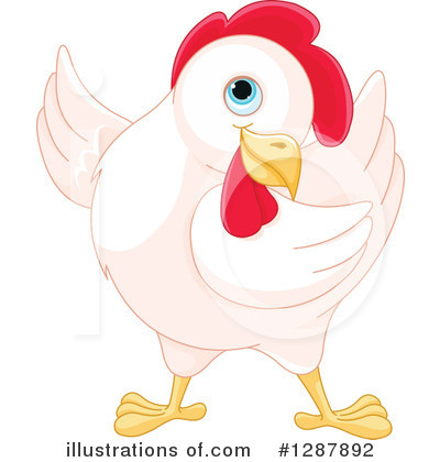 Royalty-Free (RF) Chicken Clipart Illustration by Pushkin - Stock Sample #1287892