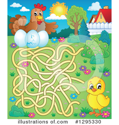 Royalty-Free (RF) Chicken Clipart Illustration by visekart - Stock Sample #1295330