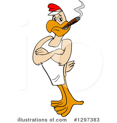 Royalty-Free (RF) Chicken Clipart Illustration by LaffToon - Stock Sample #1297383