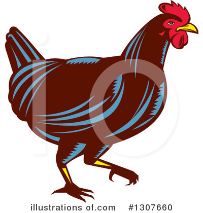 Rooster Clipart #1307660 by patrimonio