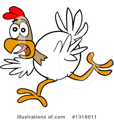 Royalty-Free (RF) Chicken Clipart Illustration by LaffToon - Stock Sample #1316011