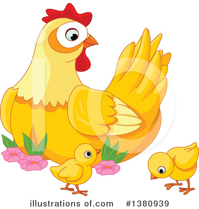 Royalty-Free (RF) Chicken Clipart Illustration by Pushkin - Stock Sample #1380939