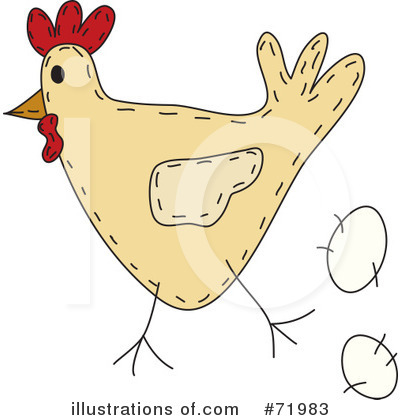 Royalty-Free (RF) Chicken Clipart Illustration by inkgraphics - Stock Sample #71983