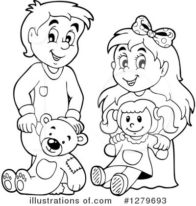 Royalty-Free (RF) Children Clipart Illustration by visekart - Stock Sample #1279693