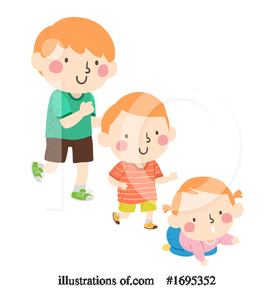 Brothers Clipart #1695352 by BNP Design Studio