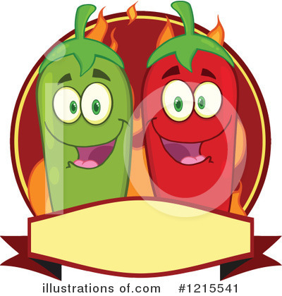 Royalty-Free (RF) Chili Pepper Clipart Illustration by Hit Toon - Stock Sample #1215541