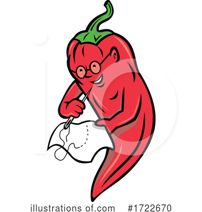 Royalty-Free (RF) Chilli Pepper Clipart Illustration by patrimonio - Stock Sample #1722670