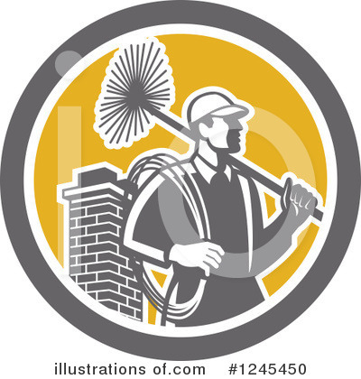 Royalty-Free (RF) Chimney Sweep Clipart Illustration by patrimonio - Stock Sample #1245450