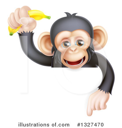 Royalty-Free (RF) Chimpanzee Clipart Illustration by AtStockIllustration - Stock Sample #1327470