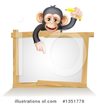 Chimpanzee Clipart #1351779 by AtStockIllustration