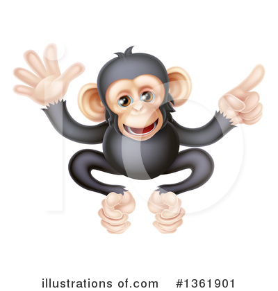 Royalty-Free (RF) Chimpanzee Clipart Illustration by AtStockIllustration - Stock Sample #1361901
