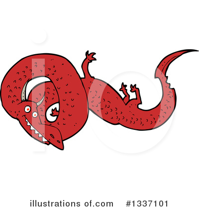 Royalty-Free (RF) Chinese Dragon Clipart Illustration by lineartestpilot - Stock Sample #1337101
