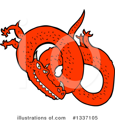 Royalty-Free (RF) Chinese Dragon Clipart Illustration by lineartestpilot - Stock Sample #1337105