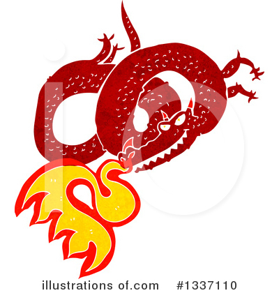 Royalty-Free (RF) Chinese Dragon Clipart Illustration by lineartestpilot - Stock Sample #1337110