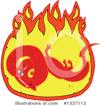 Royalty-Free (RF) Chinese Dragon Clipart Illustration by lineartestpilot - Stock Sample #1337113
