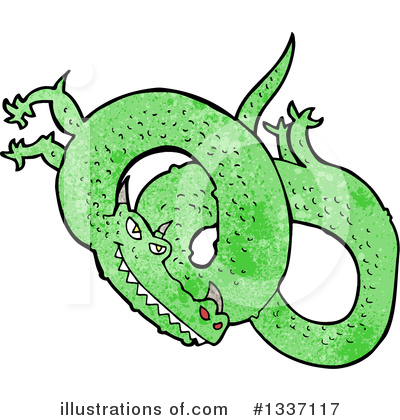Royalty-Free (RF) Chinese Dragon Clipart Illustration by lineartestpilot - Stock Sample #1337117