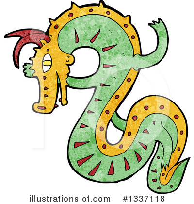 Royalty-Free (RF) Chinese Dragon Clipart Illustration by lineartestpilot - Stock Sample #1337118