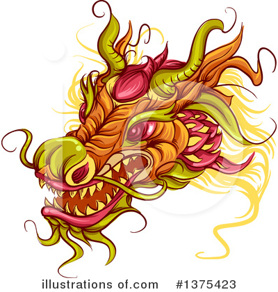 Royalty-Free (RF) Chinese Dragon Clipart Illustration by BNP Design Studio - Stock Sample #1375423