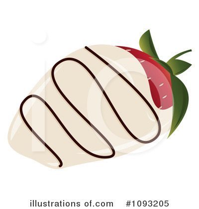 Royalty-Free (RF) Chocolate Dipped Strawberry Clipart Illustration by Randomway - Stock Sample #1093205